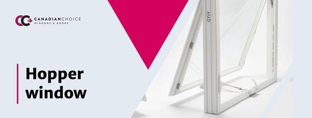Hopper window design with inward tilt for basements in Canada
