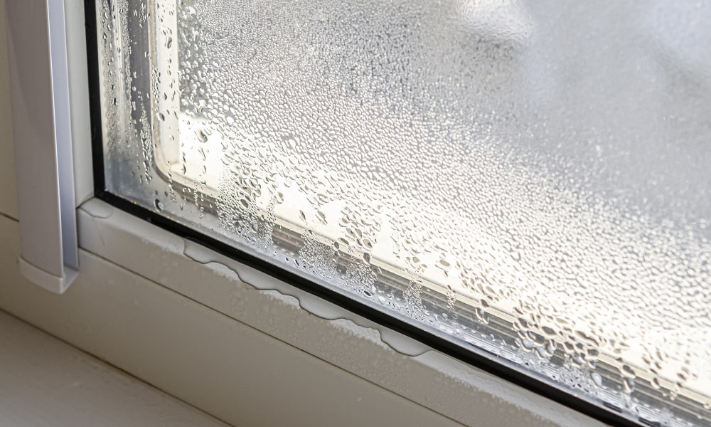 What causes condensation on windows in winter and summer?