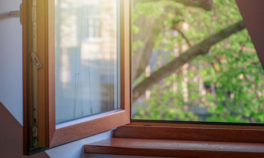 Why do older windows show more signs of weather damage?