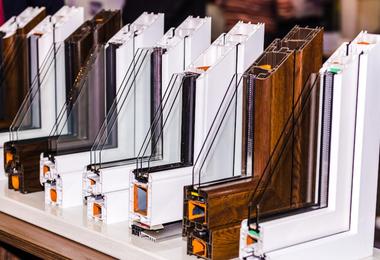 Cross-sectional profile of a modern insulated plastic window used in Canadian homes