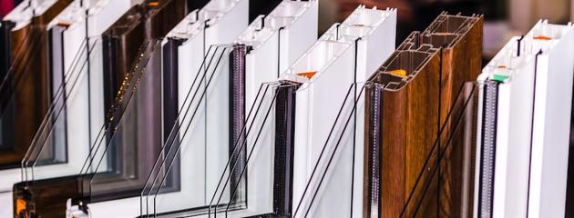 Cross-sectional profile of a modern insulated plastic window used in Canadian homes
