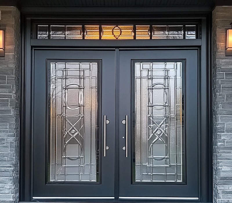 decorative exterior doors glass