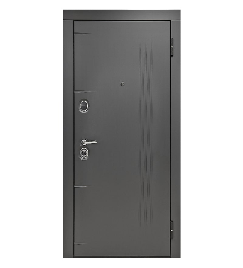 Single-panel metal door designed for fire protection in residential or utility settings