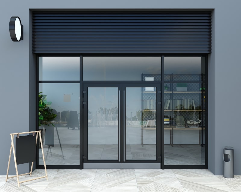 Interior white sliding door in a modern Canadian home