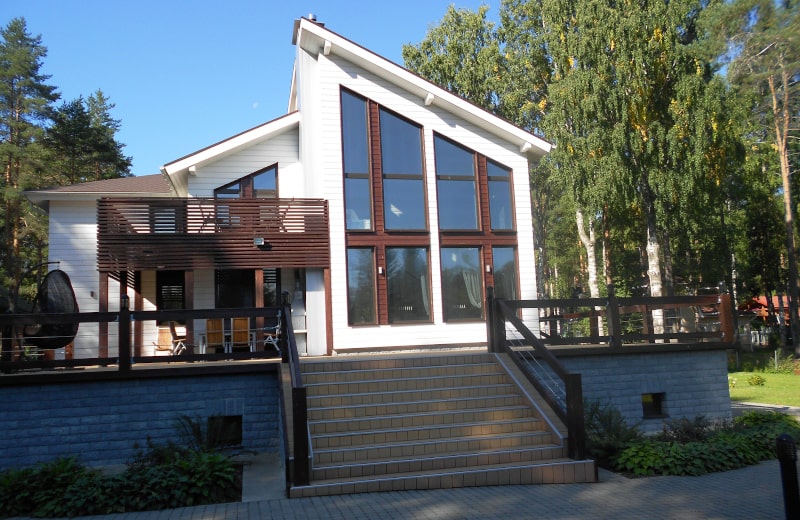 Contemporary wood-clad passive house exterior in Canada