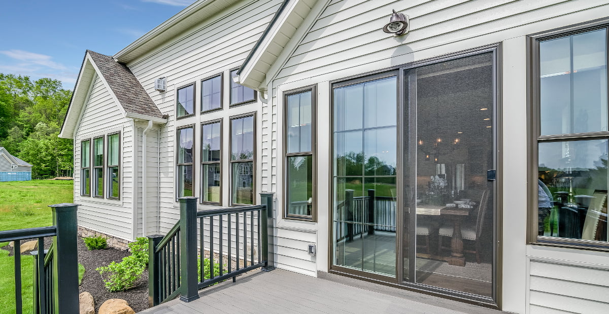 Vinyl replacement windows installed in a modern Sarnia home