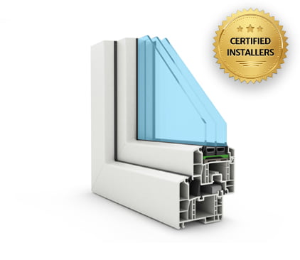 Modern vinyl replacement windows installed on a house in St. Thomas