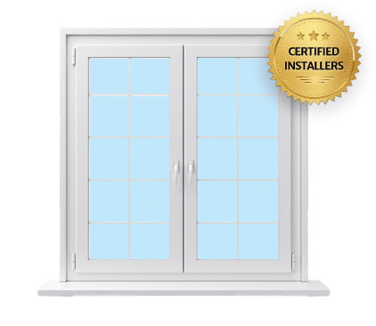 Modern vinyl replacement windows installed on a house in Stratford