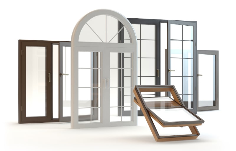 3D rendering of modern vinyl window frames demonstrating insulation and durability for energy-efficient Canadian homes.