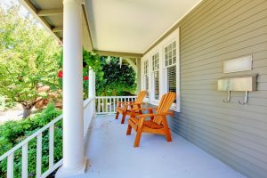 unscreened porch